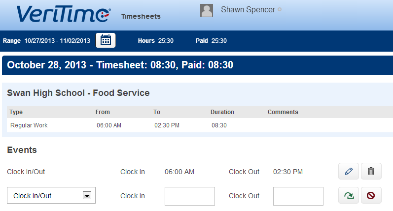 timesheet sample, simple